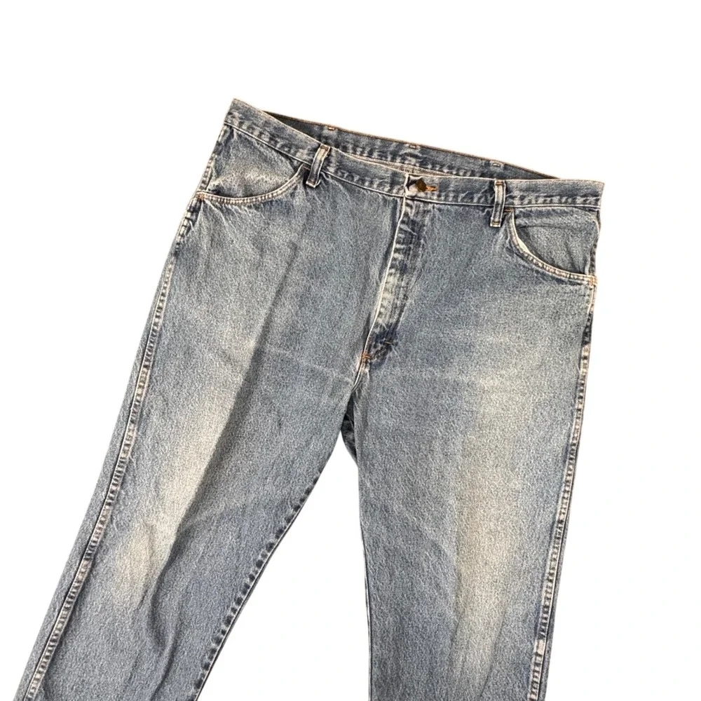VTG Y2K Rustler by Wrangler Mens‎ 42x29 Jeans Light Wash Workwear Denim